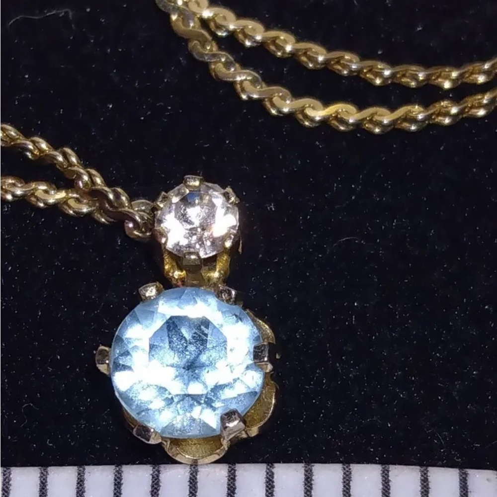 Vintage Christian Dior Topaz Rhinestone Necklace - Picture 2 of 6